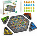 Chain Triangle Chess Game, Strategy Board Games for Kid 6-8-12, Chess Board Games for Adults, Family Games for Kids Adults, Triangle Rubber Band Game, 2 to 4 Players, Kids Christmas Birthday Gifts
