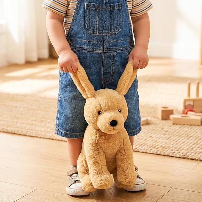 WEIGEDU Labrador Golden Retriever Stuffed Animal Dog Puppy Plush Toy with Embroidered Eyes for Babies Toddlers Kids Adults Ages 1 and Up, No Hard Parts, Machine Washable 12 inches