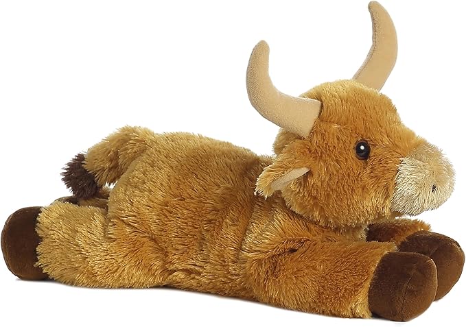 Aurora® Adorable Flopsie™ Toro Bull™ Stuffed Animal - Used to Create Imaginative Play Adventures - Perfect for Birthdays, Kids and Adults, All Ages - Brown 12 Inches