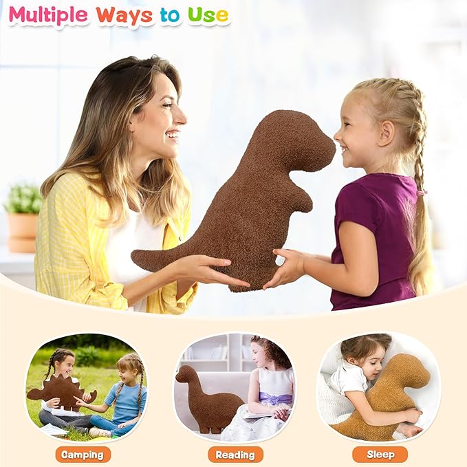 Andywoo Dino Chocolate Pillow Plush for Funny Birthday Gifts, Cute Funny Dinosaur Chocolate Stuffed Animals Toy for Boy and Girl, Dinosaur Gifts for Kids Teens and Adults (Brachiosaurus, Large)