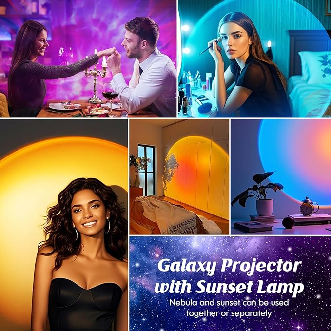 Galaxy Projector for Bedroom, Light Projector with Timer and Remote, Nebula Ceiling Night Light for Kids Adults, Room Decor