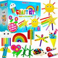 MHMYDIS First Craft Kit for Kids - 12 in 1 No Mess Creative Arts and Crafts kit for Kids Ages 4-8 - Toddler Crafts Kit Supplies - Gifts for Girls and Boys 3 4 5 6 7 8 Year Old