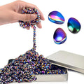 Fidget Toys For Teen Boys Adult, 500pc Metal Cool Gadgets Gift Quiet Office Desk Sensory Stress Fidgets Beads Balls Stones Toy Anxiety Relief Items For Teen Girls ADHD Autism Autistic Ferrite Putty