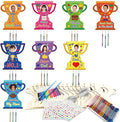 gisgfim 16 Pack Father’s Day Wind Chime Crafts Kits for Kids Make Your Own Trophy Wind Chime Wooden DIY Arts Craft Decoration for Father’s Day Party School Classroom Activity Art Project Supplies Gift