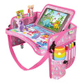 Kids Travel Tray - Waterproof Lap Table with No-Drop Large Tablet Holder - Car Seat Tray - Road Trip Essentials Kids - Car Desk Organizer for Airplane - Toddler Travel Essentials (UNICORN)