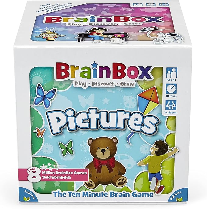 BrainBox Pictures Card Game - Memory & Observation Game, Educational Global Adventure, Family-Friendly Trivia Game for Kids & Adults, Ages 8+, 1+ Players, 10 Min Playtime, Made by Green Board Games
