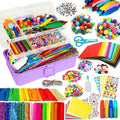 FUNZBO Arts and Crafts Supplies for Kids -Toddler Crafts Kits with Glue Stick Pipe Cleaners Construction Paper Pom Poms Googly Eyes, Crafts for Kids Ages 4-8, Birathday Gifts for Girls
