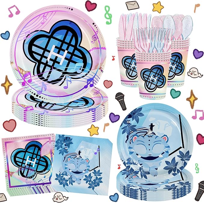 168Pcs Demon Birthday Party Decorations Supplies Tableware Set for Kids Boys Girls Birthday Party Decorations Demon Themed Napkin Cups Forks Knives for 24 Guests