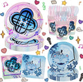 168Pcs Demon Birthday Party Decorations Supplies Tableware Set for Kids Boys Girls Birthday Party Decorations Demon Themed Napkin Cups Forks Knives for 24 Guests