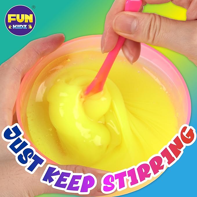 1:1 Scented Fruit Glue Slime Kit for Kids, FunKidz Neon Slime Making Kit for Girls Ages 6-12 Activities Craft Gifts Includes Color Glue and Super Clear Slime Activator to Make Slime Toys