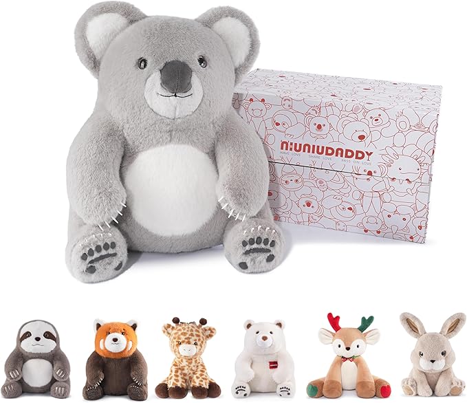 Niuniu Daddy 14" | 3.5 Pound Koala Weighted Stuffed Animal Plush, Giant Koala Pillowfort Lap Plush Toys for Kids Adults Baby, Large Cute Body Pillow for Gift Present Birthday Christmas Holiday