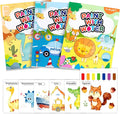 YPLUS Paint with Water Books for Toddlers, Art Craft Toys Watercolor Painting Paper, Gift for Kids Ages 1-3, 2-4, 4-6, Drawing with Brush - 3 Themes
