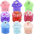 9 Pack Slime Kit - 3 Jelly Cube Crunchy, 3 Cloud, 3 Butter Slime - Soft Stretchy for Stress Relief, Birthday Gift, Kids Party Favors - Boys and Girls Toy
