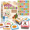 72 (36 Pairs) Spanish English Bilingual Food Fruit Memory Matching Game with Overview Poster and Online Audio Language Learning Games for Kids -Early Education ESL and Language Immersion