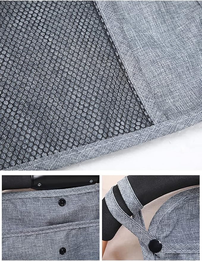 Baby Stroller Organizer Grey Infant Toddle Mesh Stroller Organizer,Detachable Straps easy hang on strollers (Grey)