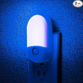 L LOHAS LED Blue Night Light, Night Lights Plug into Wall[2 Pack], 0.6W LED Nightlight, Dusk to Dawn Sensor, 30/60LM Adjustable Brightness, Automatic Night Light for Kid, Bathroom, Nursery, Hallway
