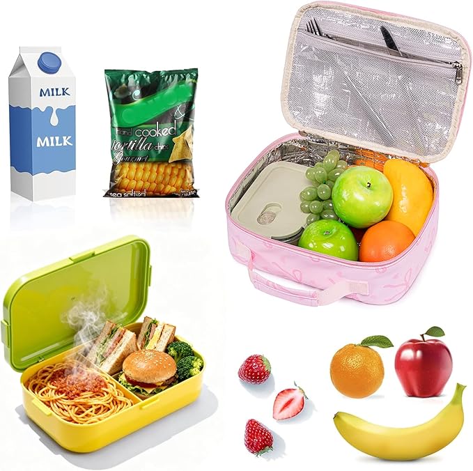 LOIDOU Lunch Box for Kids Boys Girls Insulated Lunch Bag Thermal Meal Tote Reusable Lunch Pail Bags for School Travel