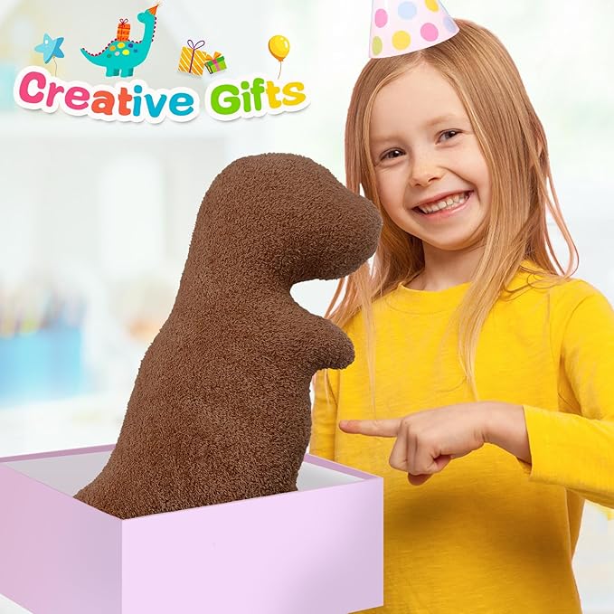 Andywoo Dino Chocolate Pillow Plush for Funny Birthday Gifts, Cute Funny Dinosaur Chocolate Stuffed Animals Toy for Boy and Girl, Dinosaur Gifts for Kids Teens and Adults (Tyran Rex, Large)
