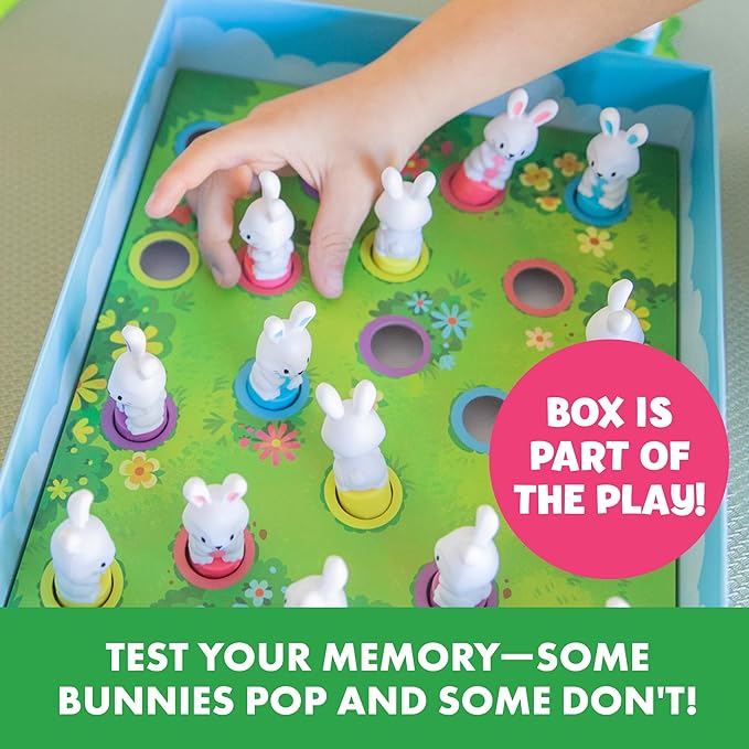 Educational Insights Pop Pop Bunny Hop - Matching Games for Toddlers 3-5, Turn-Taking Kids Games, Preschool Board Game for Kids, Skill-Building Preschool Toys, Kindergarten Color Matching Game