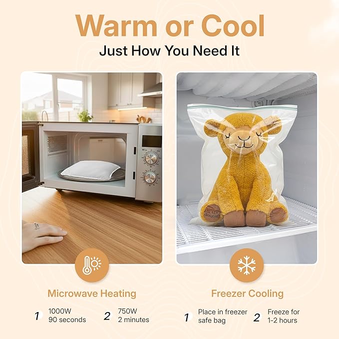 Weighted, Microwaveable & Chillable Lavander Scented Stuffed Animals, Soft & Squishy Plush Camel Toy for Warmth & Comfort - Cuddly Plushie for, Kids, Toddlers & Adults