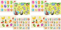 GRINNNIE Wooden Peg Puzzle for Toddlers 3 4 5 Years Old, 4 PCS Montessori Educational Learning Puzzles Set-Numbers, Letters, Animals and Fruits, Great Preschool Gifts for Girls and Boys (Pack of 2)