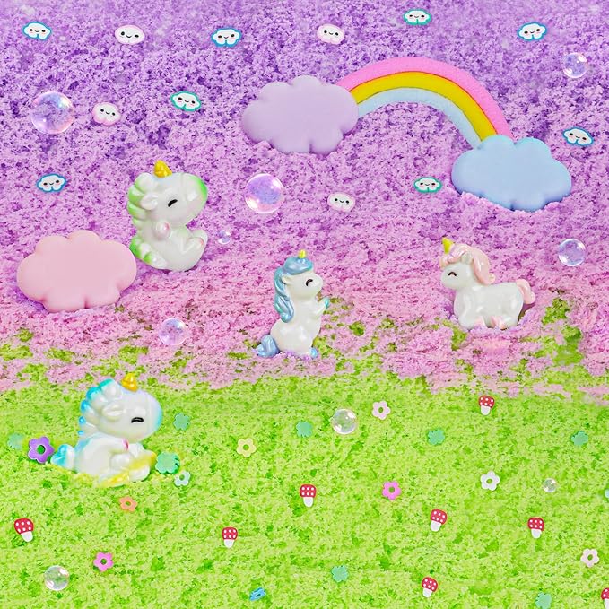 Unicorn Cloud Slime2 Kit 2 Pack - 14oz Soft & Non Sticky Slime Making Kit with Glitter, Dreamy Charms & Slime Add-ins, ASMR Sensory Toys, Perfect Unicorn Gifts for Girls & Boys Ages 4-12