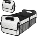 Deosk Trunk Organziers and Storage with 6 Big Pocket,Car Accessories for Women/Men 50L Waterproof Polyester Trunk Organzier for Car/SUV/Minivan/Truck(Medium, Beige)