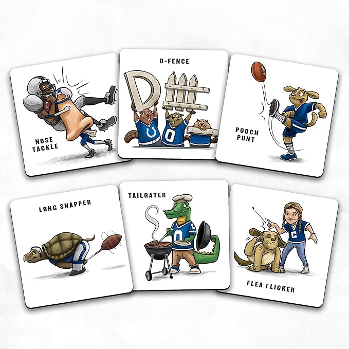YouTheFan NFL Officially-Licensed Memory Match Game - Humorous, Team-Specific, Original Hand-Drawn Artwork, Fun for The Whole Family, for Fans Young and Old