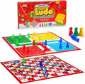 Ankit Toys & Games Ludo & Snakes and Ladders (Saap Seedhi) Board Game Set Classic 2in1 Family Fun for Kids and Adults for Ages 6+ | Travel-Friendly Strategy Game (Ludo Senior Red)