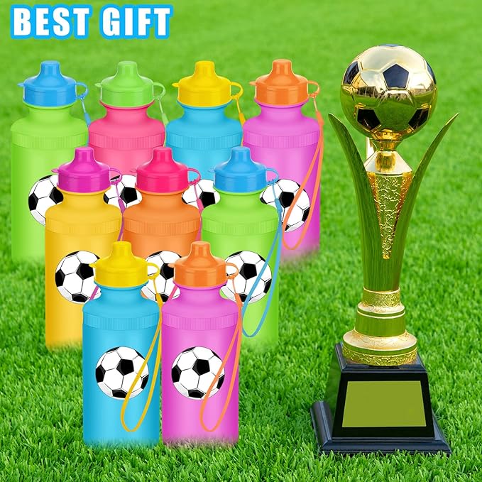 Zubebe 36 Pcs Sports Water Bottles Bulk Squeeze Reusable Bpa-free Plastic Water Bottles End of the Year Gifts Summer Gifts for Students School Travel Hiking Cycling Event Team Gift