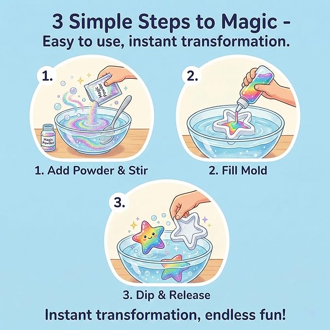 Magic Water Elf Toy Kit Refill & DIY Slime Squishy Making Kit for Kids,STEM Arts & Crafts Family Activity,Indoor Rainy Day & Holiday Fun(24 Bottles:12 Colors)