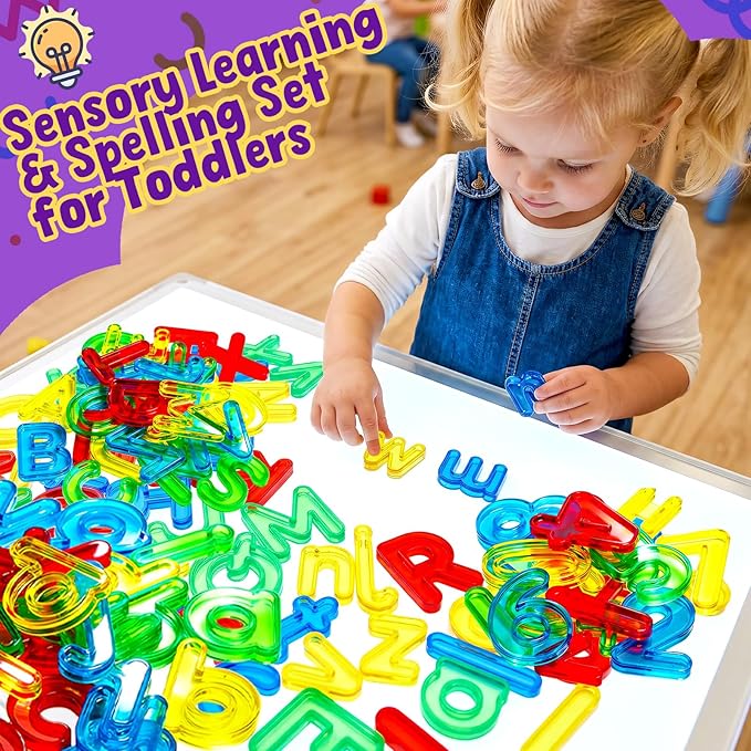 67 Pcs Plastic Practice Set Transparent Letters and Numbers Include Uppercase Letters Lowercase Letters and Numbers Colorful Plastic Letters and Numbers for Kids Counting and Spelling, Ages 3+