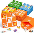 JoyCat 30 Pack Tic Tac Toe Party Favors for Kids, Felt Travel Board Games with Storage Pouch, Classroom Prizes, Goodie Bag Stuffers, Birthday Gifts for Students(Garden)