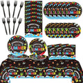 School's Out for The Summer Tableware Set for Kids Class End of School Year Theme Plates Supplies School's Out Plates Napkins Tablecloths Serves 24 Guests Graduation Preschool Party Decorations Favors