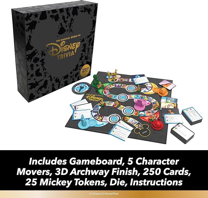 The Magical World of Disney Trivia Games – Board Games for Family Night, Multi-Player, Ages 6+