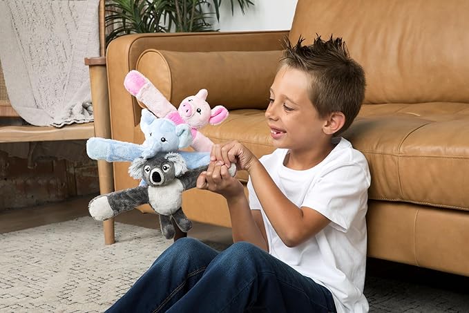 HUGIMALS Hug Babies Quinn the Koala Cute Mini Plush Stuffed Animal Bracelet for Kids | Soft & Cuddly Portable Comfort Adorable On-the-Go Companion for Travel School & Adventures Ages 2+