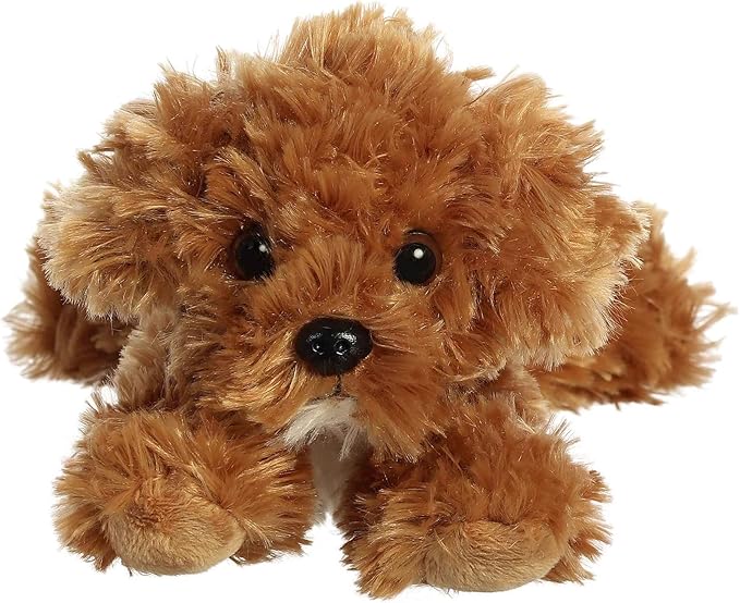 Aurora® Adorable Mini Flopsie™ Chai Cockapoo™ Stuffed Animal - Mini Companions Ready for Playful Adventures - for Kids All Ages, Toddlers, Adults, and Families - Brown 8 Inches