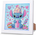 KOJEFCV Cartoon Diamond Art Painting Kits for Kids with Frame,Cartoon Diamond Art for Kids Ages 4-8-12,Easy Gem Kit Kid with Beautiful Package for Gift Home Wall Decor(7x7inch)