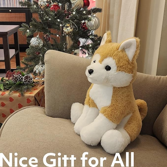 WEIGEDU Japanese Akita Shiba Stuffed Animal Plush Toy, 13 inches
