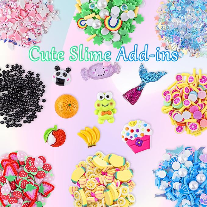 Slime Variety Pack Different Textures, 8 x 100ml Slimes Kit Includes Rainbow Cloud, Butter, Clear, Glow in The Dark Slime, Slimes Party Favors for Kids, Birthday Easter Halloween Boys & Girls Gift