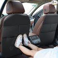 Back Seat Protector Car Kick Mats for Honda CRV CR-V SUV with 2 Pocket Storage Organizer, Waterproof Dirt Proof Faux Leather Back Seat Covers for Kids Automotive Accessories (1 Pair,Black)