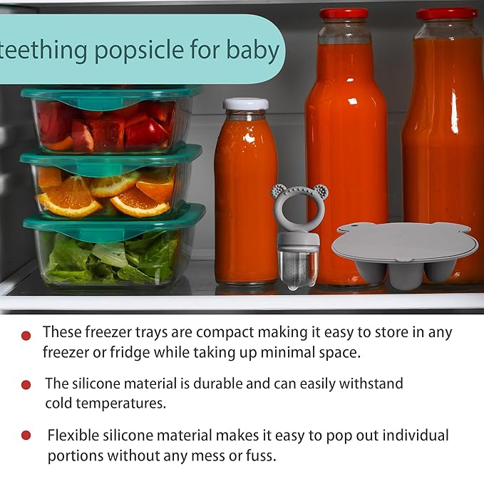 BigSpinach Frozen Breastmilk Teether Tray Breastmilk Teether for Soothing Baby's Gums
