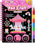 FUNNYB&G Foil Art Crafts for Kids Ages 4-8: Mother's Day 2026, Birthday Gift for Girls, Art and Crafts Supplies, Party Favors, Creative Toys for Girls 4 5 6 7 8 9 Years Old(Amusement Park)