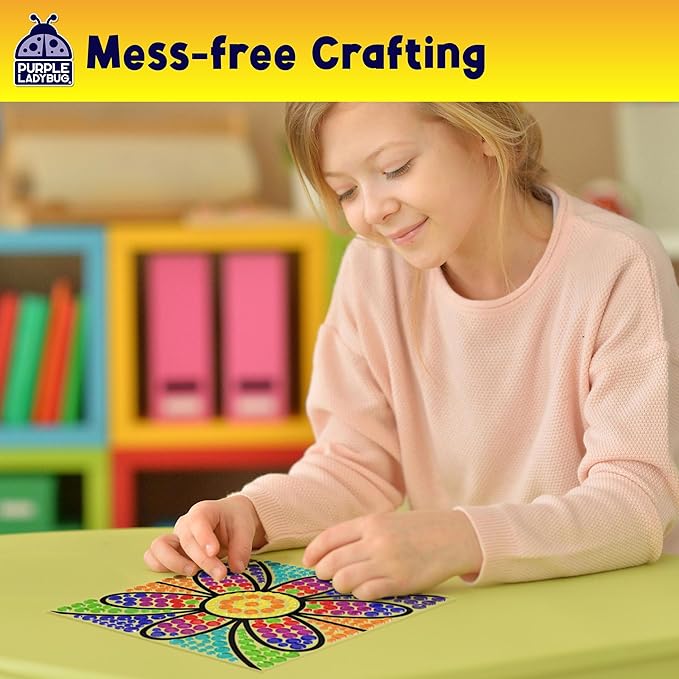 SUNGEMMERS DIY Gem-Sticker Window Diamond Art Suncatcher Kits - Summer Toys for Children, Birthday Gifts for 6 7 8 9 10 11 12 Year Old Girls & Boys, Fun Arts & Crafts for Kids Ages 8-12 6-8