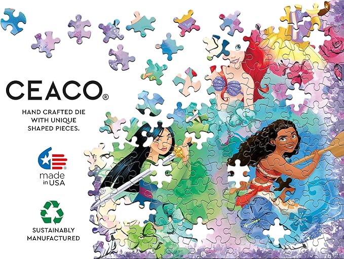 Ceaco - Disney - Purple Princess Collage - 300 Oversized Piece Jigsaw Puzzle