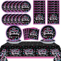 Music Party Supplies Serves 24 Musical Media Party Paper Plates Napkins Music Tablecloth Set Tableware Kit for Kids Birthday Party Baby Shower
