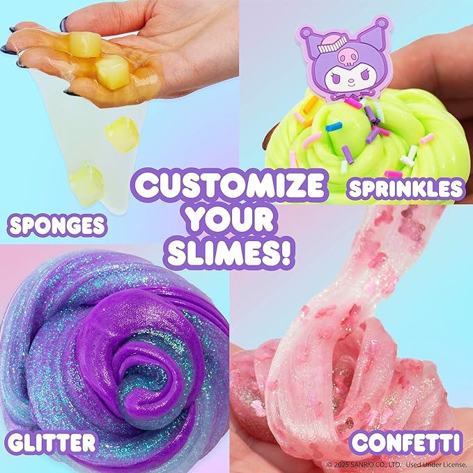 Horizon Group USA Sensory Slime Studio, Scented Slime Kit with Mix-Ins, Charms, and Storage Case, Hello Kitty and Friends