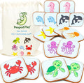 Felt Sea Creature Matching Game for Toddlers – Ocean Memory Game & Flash Cards – Soft and Safe for Ages 1+ – Montessori Preschool Learning Activity – Educational Sea Creature Toy for Girls & Boys