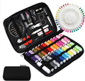 JUNING Sewing Kit with Case, 130 pcs Sewing Supplies for for Mom Grandma Women Men Home Travel and Emergency, Contains 24 Spools Threads, Sewing Needles, Scissors, Thimble, Measuring Tape and More