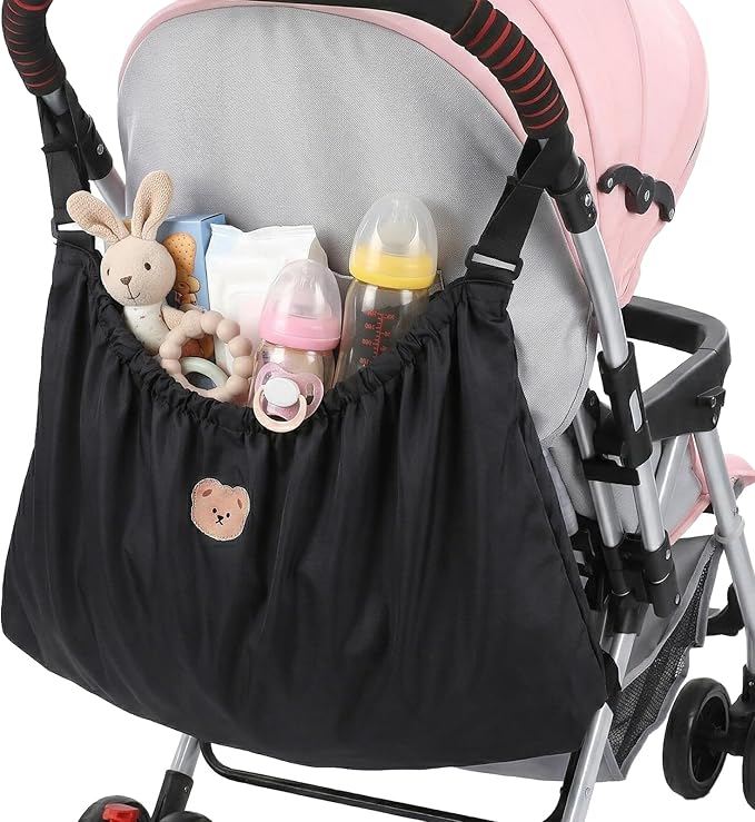 Large Capacity Stroller Organizer Bag, Universal Stroller Organizer, Adjustable Strollers Diaper Bag, for Storing Baby Formula, Bottles, and Other daily Necessities.